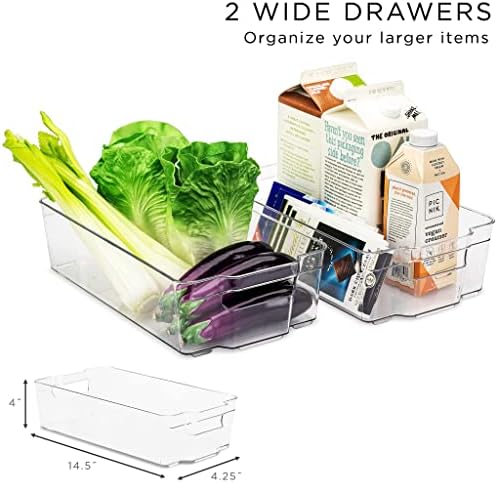 Sorbus Fridge Organizers and Storage Bins for Pantry & Fridge (6 Piece Set) - Image 5
