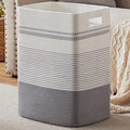 80L Large Cotton Rope Laundry Basket for Bedroom & Laundry Room, Tall Clothes Hamper with Sturdy Handles, Neutral Storage Bin Capable of Holding Blankets and Toys by SIXDOVE
