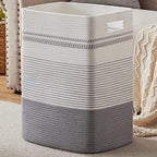 80L Large Cotton Rope Laundry Basket for Bedroom & Laundry Room, Tall Clothes Hamper with Sturdy Handles, Neutral Storage Bin Capable of Holding Blankets and Toys by SIXDOVE