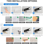 Hair Dryer Holder Wall Mounted,Blow Dryer, Curling Iron, Straightener Holder 3 in 1 Bathroom Metal Hair Tool Organizer Rack-BLACK-2 - Image 7