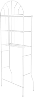 3-Tier Over The Toilet Storage Rack, Space Saver Metal Bathroom Shelves, Freestanding Over Toilet Bathroom Organizer for Bathroom/Living Room (White) by Unknown