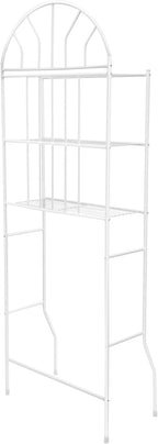 3-Tier Over The Toilet Storage Rack, Space Saver Metal Bathroom Shelves, Freestanding Over Toilet Bathroom Organizer for Bathroom/Living Room (White) by Unknown