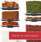 Rubbermaid Brilliance 12-Cup Airtight Food Storage Container,Perfect for Pantry Staples,Clear/Grey,(Pack of 2) - Image 5