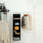 BrilliantJo 2 Pack Hanging Closet Organizer, 5 Shelves Hanging Storage with 6 Side Pockets for Clothes Shoes, 43"x12"x12"(Black) - Image 4
