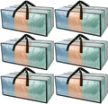 Heavy Duty Clear Moving Bags with Strong Zipper & Comfortable Handles by HAPPY+CHEERS