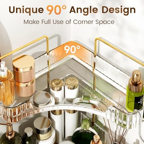 Corner Bathroom Counter Organizer 2 Tier Bathroom Organizers - Image 4