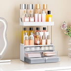 caktraie 3-Drawer 2-Tier Acrylic Makeup & Bathroom Vanity Organizer - Image 7