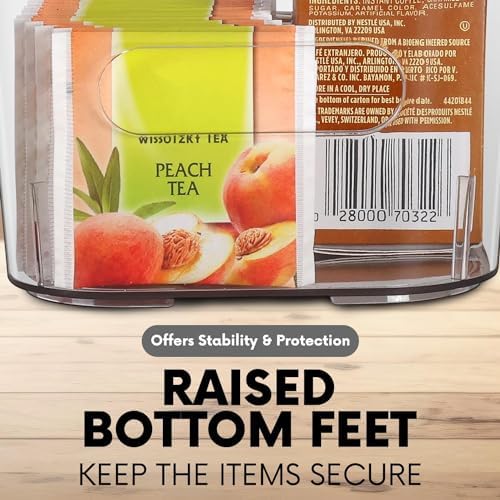 CONTROL KITCHEN Clear Plastic Storage Bins for Kitchen Organization or Pantry Organizers and Storage, Freezer Organizer Storage Containers Bin for Organizing Refrigerator Cabinet Organizers (8, Large) - Image 5