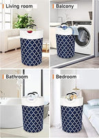 Fabspace Large Laundry Basket Laundry Hamper Bag Washing Bin Clothes Bag Collapsible Tall with Handles Waterproof Travel Bathroom College Essentials Storage for College Dorm, Family (Blue) 115L - Image 7