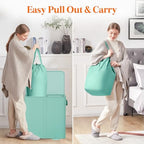 Lifewit Double Laundry Hamper with Lid, Removable Laundry Bags, Sage Green - Image 4