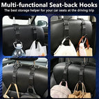 Amooca 4 Pack Anti-drop Headrest Hooks Adjustable Car Seat Organizer - Image 4