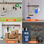 TVKB 34'' All Metal Garden Tool Organizer Wall Mount Garage Organizers and Storage with Hooks Tool Hangers for Shed - Image 6