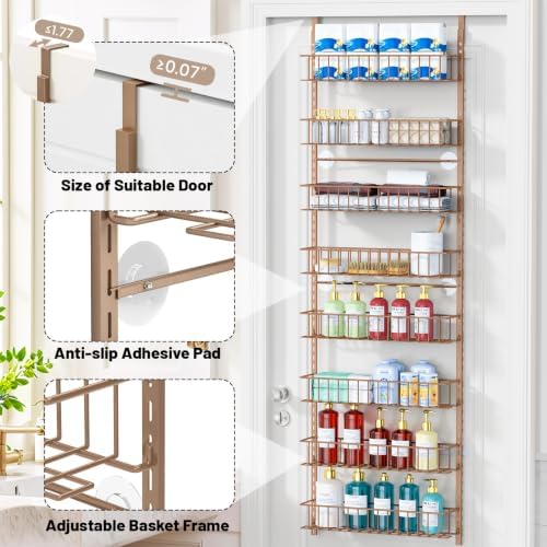 ElegantArray 8-Tier Pantry Door Organizer, Brown - Image 5