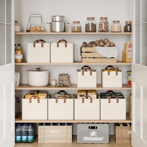 StorageWorks Closet Storage Bins, Shelves Baskets, Beige, 2-Pack - Image 3