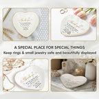 Thank You Heart Trinket Dish – Gold Rim Ceramic Jewelry Tray Appreciation Gift for Teacher, Coworker, Friend, Nurse, Boss – Decorative Ring Holder, Jewelry Catchall, Gratitude Gift - Image 6