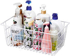 SANNO Freezer Baskets Pantry Storage Bins, Farmhouse Wire Storage Baskets Organizer Storage Bins Large Organizer Bins for Kitchen Organization Storage-Set of 8,White - Image 5