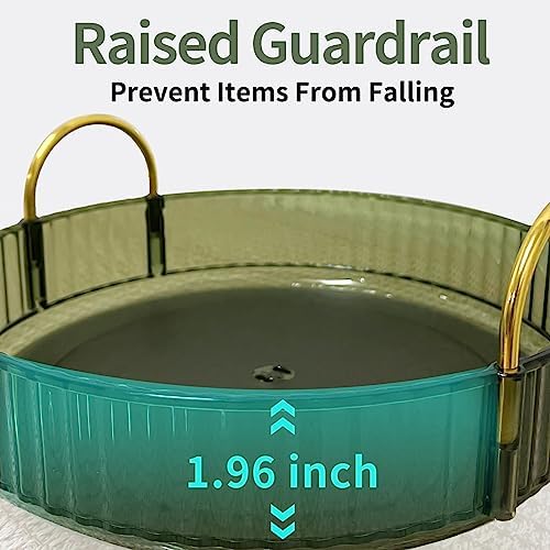 Asayuee 360 Rotating Makeup Organizer for Vanity,2 Tier Large Capacity Skincare Organizers,Bathroom Counter Organizer, Spinning Perfume Organizer & Vanity Organizer (Green-2 Tier) - Image 5