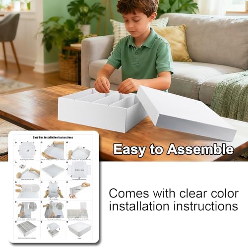 10-Pack Toploader Trading Card Storage Box, 4 Row 3200 Count White - Image 7