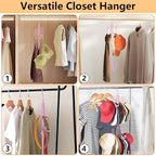 NANATI Hat Hangers for Closet, Stainless Steel Hat Organizer, Hat Racks for Baseball Caps, Cap Organizer for Baseball Caps, 1 Pack, Pink - Image 4