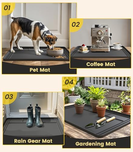 Under Sink Mats for Kitchen Waterproof 34"x22",Grey - Image 6