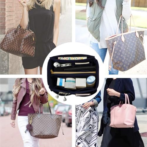 OMYSTYLE Purse Organizer Insert, Felt Tote Bag Organizer Insert with 5 Sizes, Handbag Dividers for Inside Purse, Compatible with Longchamp, Neverful, Speedy and More - Image 5