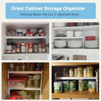3 Pack Kitchen Cabinet Organizer Shelf, Stackable Expandable Shelves Organizers For Kitchen Cabinet Countertop Storage, Adjustable Counter Cupboard Pantry Organizer Shelf Rack Stand, Length:25.5 Inch - Image 7