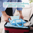 6 Pcs Mesh Beach Bags Bulk Portable Mesh Shower Caddy Bags with Zipper & 2 Pockets Hanging Toiletry and Bath Organizer for Beach Gym Camp Swimming Travel College Dorms (Macaron Color) - Image 5