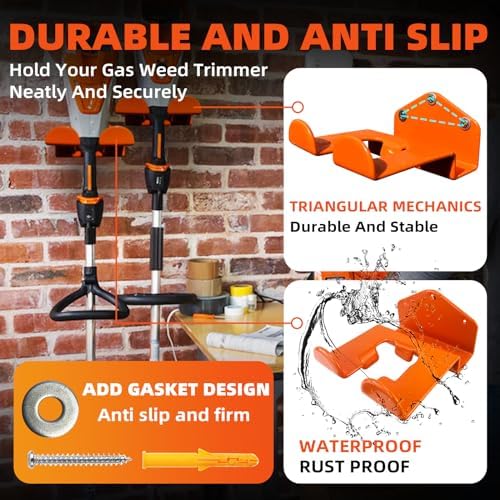 Weedeater Hanger, 2 Pack Weed Eater Hanger for Wall, Weed Wacker Holder - Image 5