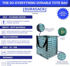 DURASACK Heavy Duty Storage Tote Bag 22-Gallon, Gingham Green - Image 3