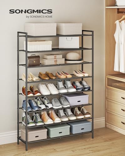 SONGMICS 8-Tier Metal Shoe Rack, Vertical Shelf, Holds up to 40 Pairs - Image 3