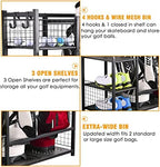 SNAIL Golf Bag Garage Storage Organizer Extra Large Size Golf Bag Rack Stand Holder Fits 2 Golf Bags and Other Golfing Equipment Accessories, Metal Black Golf Club Storage for Garage Shed and Basement - Image 3