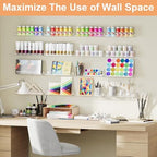 upsimples 12 Pcs 15" Acrylic Shelves for Wall Display and Storage, Clear - Image 4