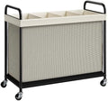 ELYKEN Laundry Hamper 4 Section, 140L Rolling Laundry Sorter with Wheels by ELYKEN