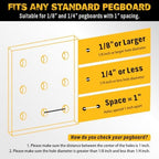 ELEAD 297 Piece Pegboard Hooks Kit, Peg Board Organizer Accessories with Bins for Organizing Various Tools, Fit 1/8 or 1/4 inch Pegboard for Hanging Storage, Garage, Workshop & Craft Room - Image 6
