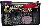 Vercord Purse Organizer Insert for Handbags Bag Organizers Inside Tote Pocketbook Women Nurse Nylon 13 Pockets Leopard Small - Image 2