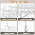 Vintage 3 Tier Spice Rack Organizer for Kitchen Counter White - Image 3