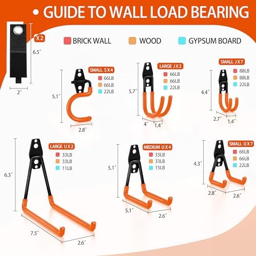 28 Pack Garage Hooks Heavy Duty with Non Slip PVC Coating - Image 2