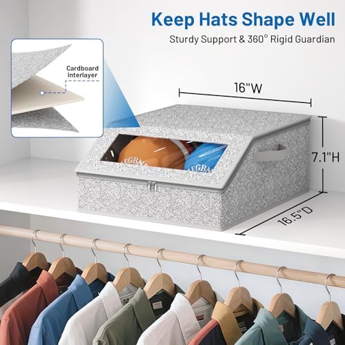 AOODA 3 PCS Sturdy Hat Storage for Baseball Caps, 72 Caps Hat Organizer - Image 2