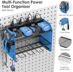 CCCEI Wall Mount Modular Tool Charging Organizer, Blue, 1 Pack, 3 Tier. - Image 5
