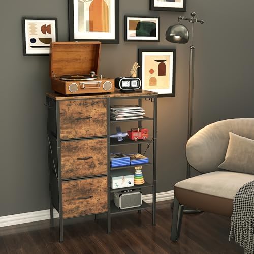 YAOHUOO Shoe Rack Organizer with 3 Fabric Drawers, 6 Tier Shoe Cabinet Storage, Multi-Use Metal Shelf for Entryway,Closet,Living Room - Image 6