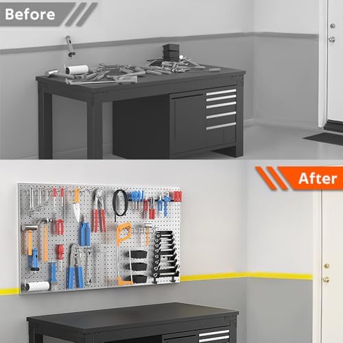 Ultrawall Metal Pegboard Wall Panels, Peg Boards for Garage Tool Storage - Image 6