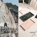 Real Marble Decorative Tray, for Perfume, Jewelry, Vanity Decor and Bathroom Countertop, Large 11.6"x6" Made with One Pieces Stone Catchall Tray for Kitchen, Coffee Table, Candle (Green) - Image 6
