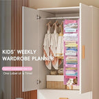 Weekly Hanging Closet Organizer for Kids, 6-Shelf Clothes Storage with Labeled Days of The Week Monday Through Friday, Weekday and Weekend, Days of the Week Clothes Organizer - Image 7