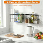 FAMNONE 2-Pack Adhesive Cabinet Door Organizer, 5.9" Inside Cabinet Storage - Image 5