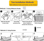Joben Oligey 3 Set [Extra Large] Hanging Wall Baskets ,Wire Basket For Storage Pantry, Farmhouse Food Storage Kitchen Pantry Laundry Closet Garage RV ,Black - Image 6