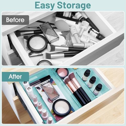 25 PCS Clear Plastic Drawer Organizer, Makeup Organizers and Storage Bins - Image 4