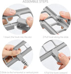 Space Saving Clothes Hangers | 4 Pack Sturdy Cascading Hangers with 9 Holes for Heavy Clothes | Closet Organizers and Storage | Durable Premium Quality Plastic | 4 Pack - Grey - Image 5