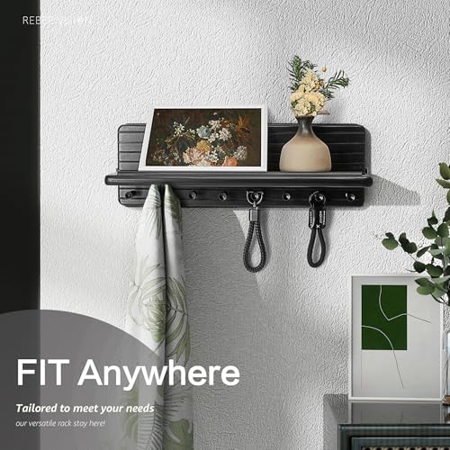 Rebee Vision Key Holder Wall Mount for Modern Living Room Wall Decor, Black - Image 5