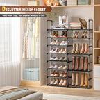 OYREL 8 Tiers Shoe Rack 26-32 Pairs Vertical Large Shoes Organizer - Image 5