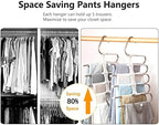 Kalimdor Pants Hangers 2 Pack Space Saving Metal Closet Organizer,Clothes Pants Hangers,Anti-Slip Design,Closet Organizers and Storage for Pants Jeans Skirts Scarf Legging - Image 2